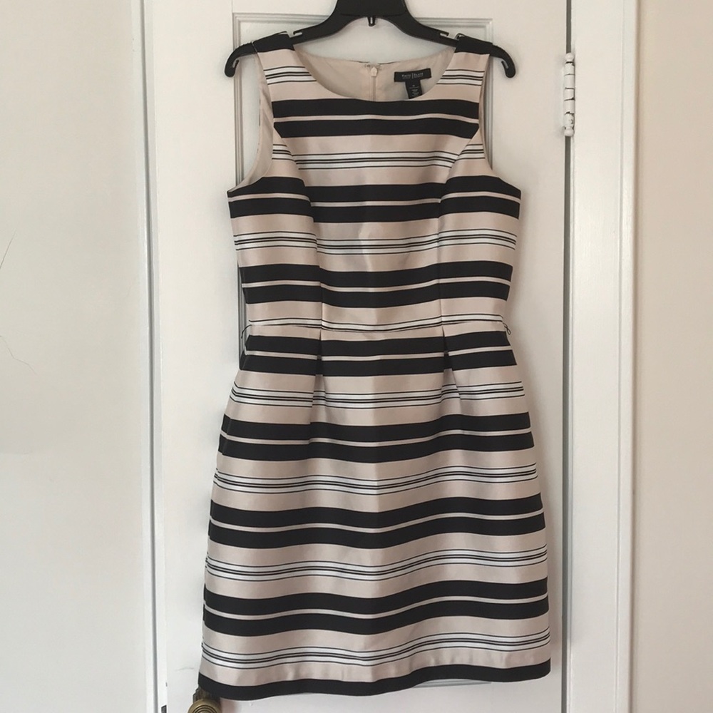 Pink and black striped dress